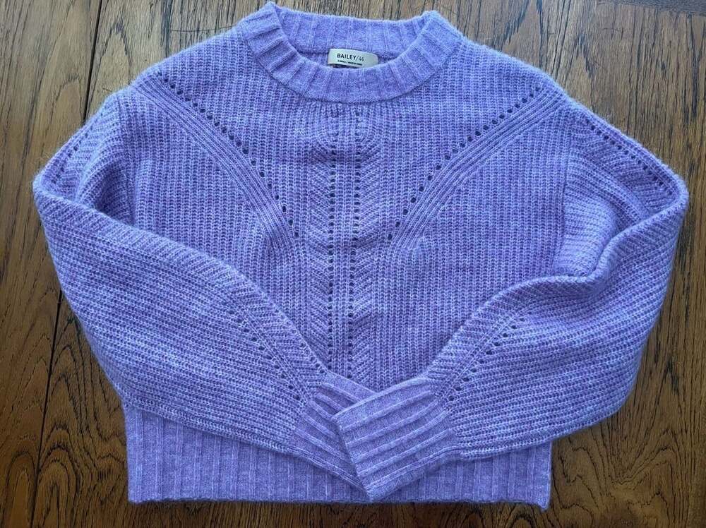 Bailey 44 Sariah Sweater Top Size XS Purple Mohair Wool Blend NWT